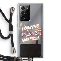 Pizza is the answer: Samsung Galaxy Note 20 Ultra / Note 20 Ultra 5G Transparant Hoesje met koord