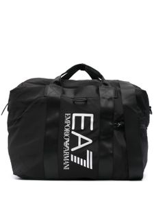 Ea7 Emporio Armani sac fourre-tout zippé à logo imprimé - Noir