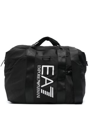 Ea7 Emporio Armani sac fourre-tout zippé à logo imprimé - Noir