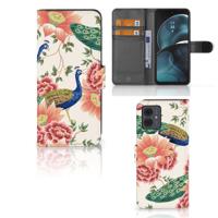 Telefoonhoesje | Met pasjeshouder | voor Motorola Moto G14 Pink Peacock