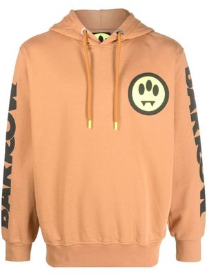 BARROW hoodie en coton à logo imprimé - Marron