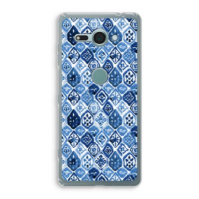 Blauw motief: Sony Xperia XZ2 Compact Transparant Hoesje