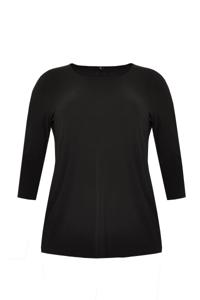 Yoek Recht shirt 3/4 mouwen | Zwart | Maat M