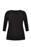 Yoek Recht shirt 3/4 mouwen | Zwart | Maat M
