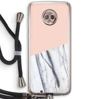A touch of peach: Motorola Moto G6 Transparant Hoesje met koord