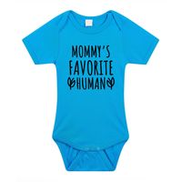 Mommys favourite human cadeau baby rompertje blauw jongens