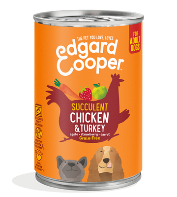 Edgard & Cooper Kip & Kalkoen hond blik 400 gram