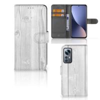 Xiaomi 12 | 12X | Book Style Case | White Wood