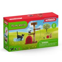 Schleich farm world speeltijd voor schattige katten en poezen 42501