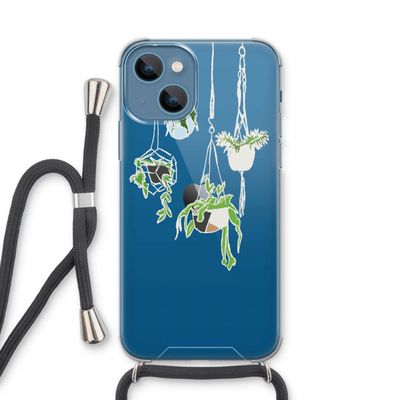 Hang In There: iPhone 13 mini Transparant Hoesje met koord