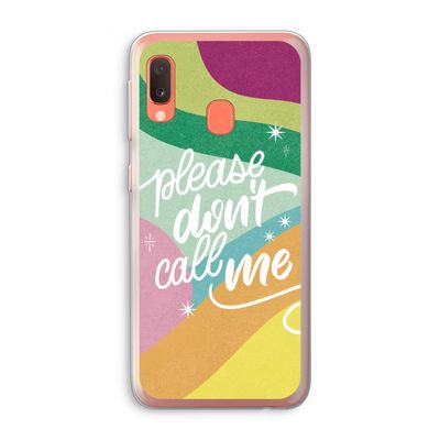 Don't call: Samsung Galaxy A20e Transparant Hoesje