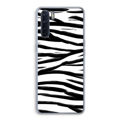 Zebra pattern: Oppo A91 Transparant Hoesje