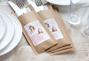 Bestekhouder Kraftpapier bruin - Set van 24