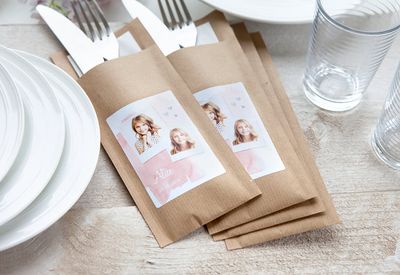 Bestekhouder Kraftpapier bruin - Set van 24