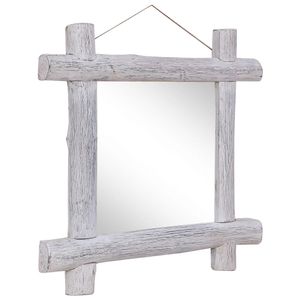VidaXL Spiegel houtblokken 70x70 cm massief gerecycled hout