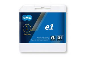 KMC fietsketting e1 ept 110 schakels, 1/2 x 3/32, zilver, 306g