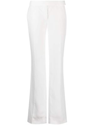 Stella McCartney pantalon droit à taille haute - Blanc