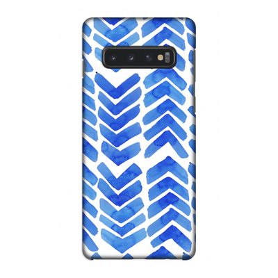 Blauwe pijlen: Samsung Galaxy S10 4G Volledig Geprint Hoesje