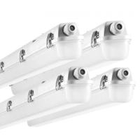 VEVOR set van 4 LED vochtbestendige lampen 60W 7400LM stoombestendig licht 5000K IP65