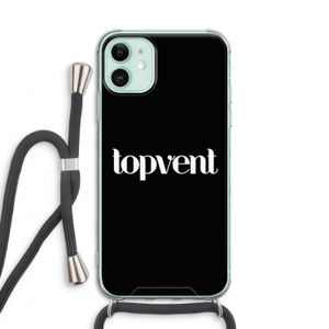 Topvent Zwart: iPhone 11 Transparant Hoesje met koord
