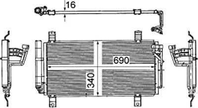 Condensor, airconditioning AC714000S
