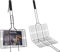 Bbq hamburger grillrek voor 6 hamburgers non stick