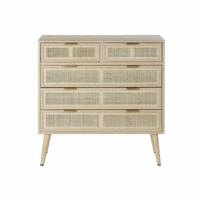 Ladekast DKD Home Decor Natuurlijk Paulownia hout Hout MDF Scandi 80 x 39,5 x 81 cm