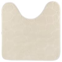 Tendance Toiletmat/wc mat Pebble - microfiber - Memory Foam - creme wit - 45 x 50 cm - badkamer mat