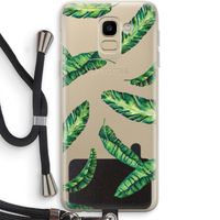 Lange bladeren: Samsung Galaxy J6 (2018) Transparant Hoesje met koord