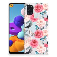 Samsung Galaxy A21s TPU Case Butterfly Roses - thumbnail