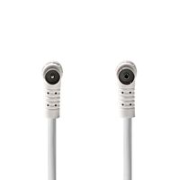 Nedis Coaxkabel | IEC (Coax) Male | IEC (Coax) Female | Vernikkeld | 120 dB | 75 Ohm | Viervoudig Afgeschermd | 1.50 m | Rond | PVC | Wit | Doos -