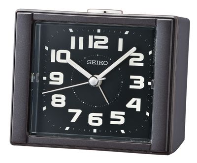 Seiko QHE189K Wekker alarm met sluimerfunctie zwart 8 cm
