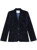 FRAME Ribfluwelen blazer - Blauw - thumbnail