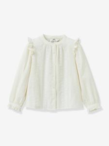 Geborduurde blouse voor meisjes CYRILLUS ecru