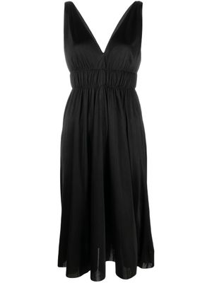 P.A.R.O.S.H. robe froncée à col v - Noir