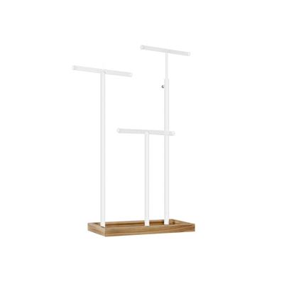 2-in-1 sieradenhouder met opening voor oorbellen, Vintagebruin + wit