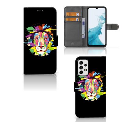 Samsung Galaxy A23 Leuk Hoesje Lion Color Samsung Galaxy A23 Leuk Hoesje Lion Color