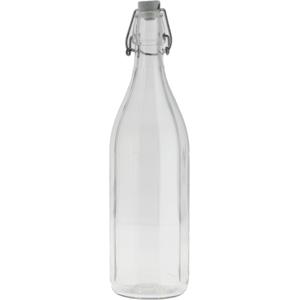 Cosy & Trendy waterfles met beugeldop - helder transparant - 1000 ml - Giara home deco fles