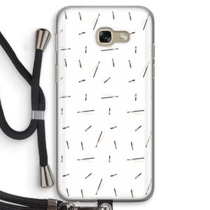 Hipster stripes: Samsung Galaxy A5 (2017) Transparant Hoesje met koord
