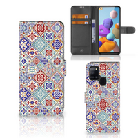 Samsung Galaxy A21s Bookcase Tiles Color