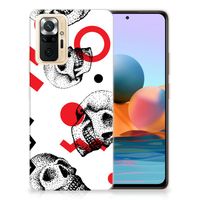 Silicone Back Case Xiaomi Redmi Note 10 Pro Skull Red - thumbnail