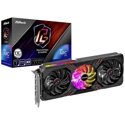 ASRock Intel Arc™ A770 Videokaart Phantom Gaming OC 16 GB GDDR6-RAM PCIe x16 DisplayPort, HDMI Overclocked, RGB-verlichting