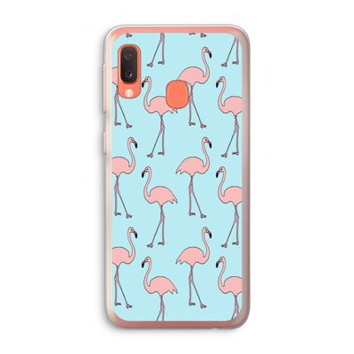 Anything Flamingoes: Samsung Galaxy A20e Transparant Hoesje