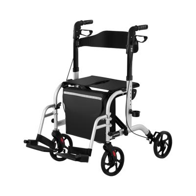 Rollator-transportstoel -transportstoel - zilver - 120 kg