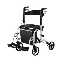 Rollator-transportstoel -transportstoel - zilver - 120 kg