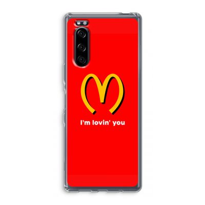 I'm lovin' you: Sony Xperia 5 Transparant Hoesje