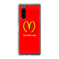 I'm lovin' you: Sony Xperia 5 Transparant Hoesje