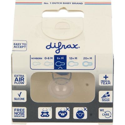 Difrax Fopspeen natural 6+ maanden sky (1 st)