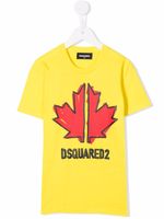 DSQUARED2 KIDS t-shirt à imprimé feuille d'érable - Jaune - thumbnail