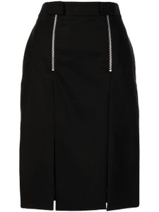 EFTYCHIA jupe zippée à taille haute - Noir